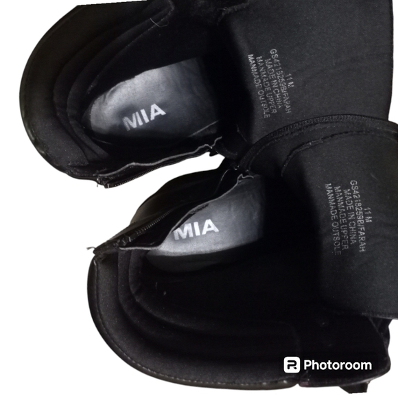 Mia 3" Chunk Heel Zip Up Farah Ankle Boots Size 11M - Picture 6 of 13